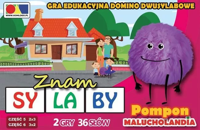 Gra domino. Znam sylaby. Cz. 5 i 6. Pompon - tantis.pl