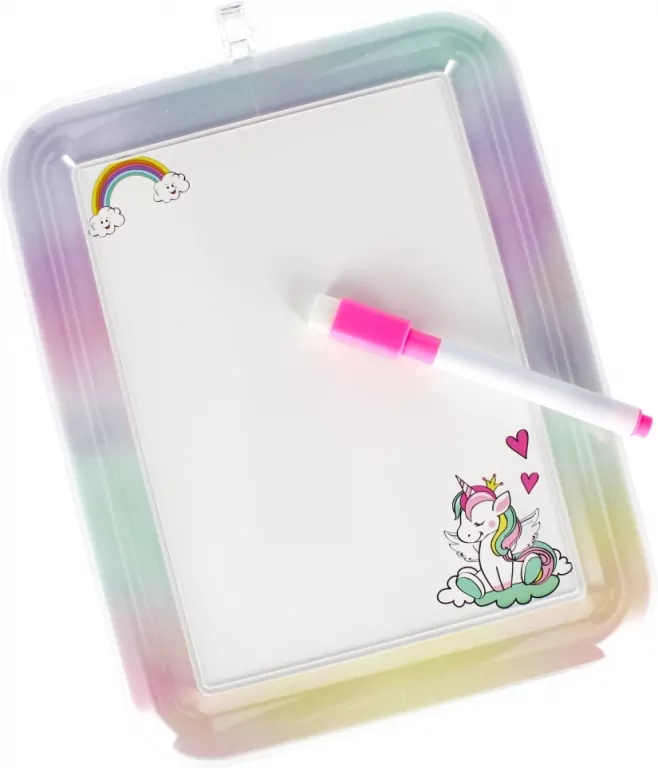 Tablica suchościeralna z pisakiem Unicorn - tantis.pl