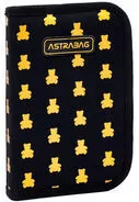 Piórnik pojedynczy dwuklapkowy bez wyposażenia. Astrabag. Golden Teddy - tantis.pl