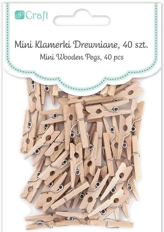 Klamerki mini drewniane 2,5cm 30szt - tantis.pl