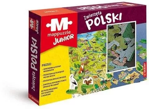 Mappuzzle Junior. Zwierzęta Polski - tantis.pl
