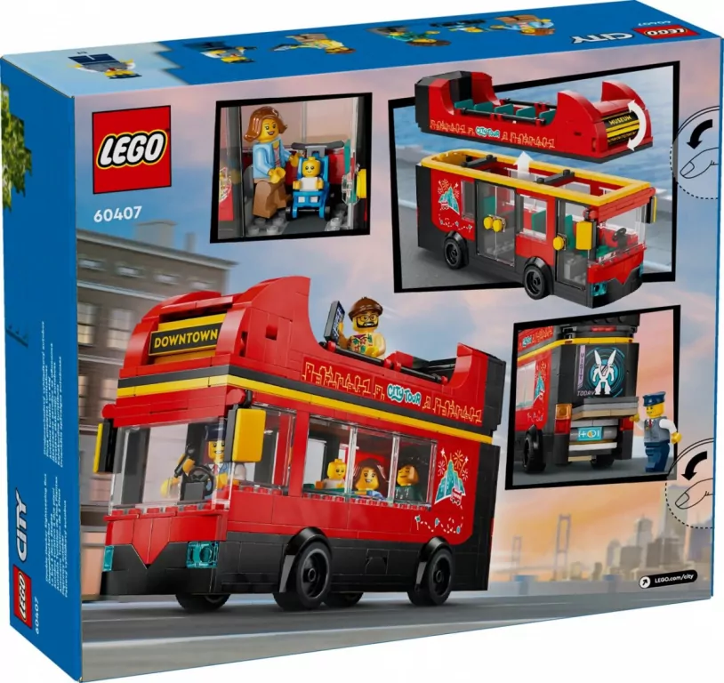 LEGO® City. Autokar czerwony piętrowy. 60407 - tantis.pl