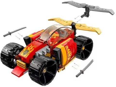 LEGO® NINJAGO®. Samochód wyścigowy ninja Kaia EVO. 71780 - tantis.pl