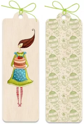 Zakładka drewniana Tort truskawkowy