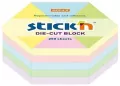Notes sześciokąt 61x70mm pastel 250K STICK'N - tantis.pl