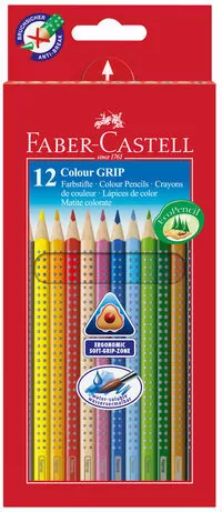 Kredki Grip 12 kolorów FABER CASTELL - tantis.pl