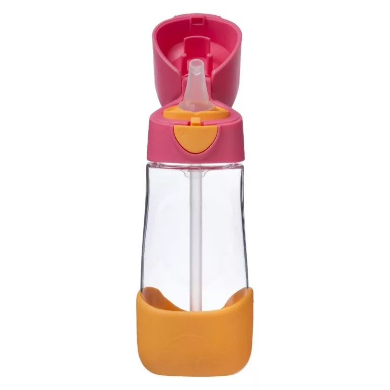 B.Box. Bidon tritanowy ze słomką. 450 ml. Strawberry Shake - tantis.pl