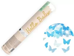 Tuba z motylkami niebieski 20cm