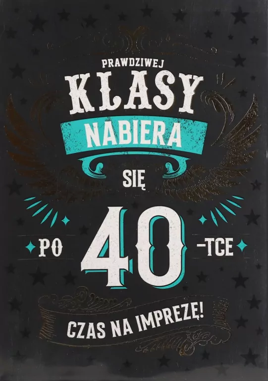 Karnet B6 Urodziny 40 - tantis.pl
