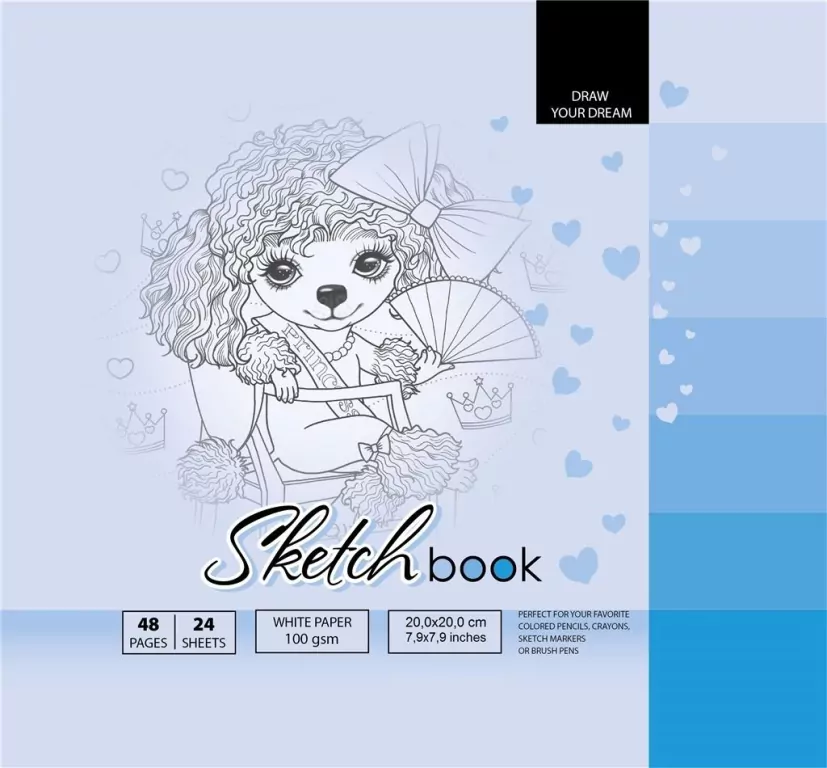 Sketchbook. Szkicownik 48 kartek. 200 x 200 mm - tantis.pl