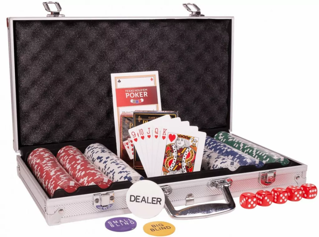 Texas Hold'em Poker. Zestaw do pokera w walizce - tantis.pl