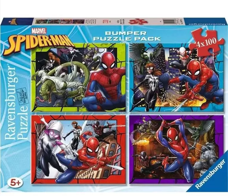 Puzzle 2D 4x100el Spiderman - tantis.pl