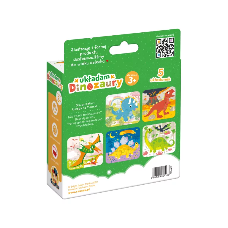 CzuCzu. Układam Dinozaury 3+ - tantis.pl
