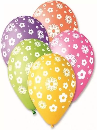 Balony Gemar Kwiatuszki 31cm 5szt - tantis.pl