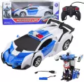 Auto robot 2W1 radiowóz policyjny R/C 1:18 - tantis.pl