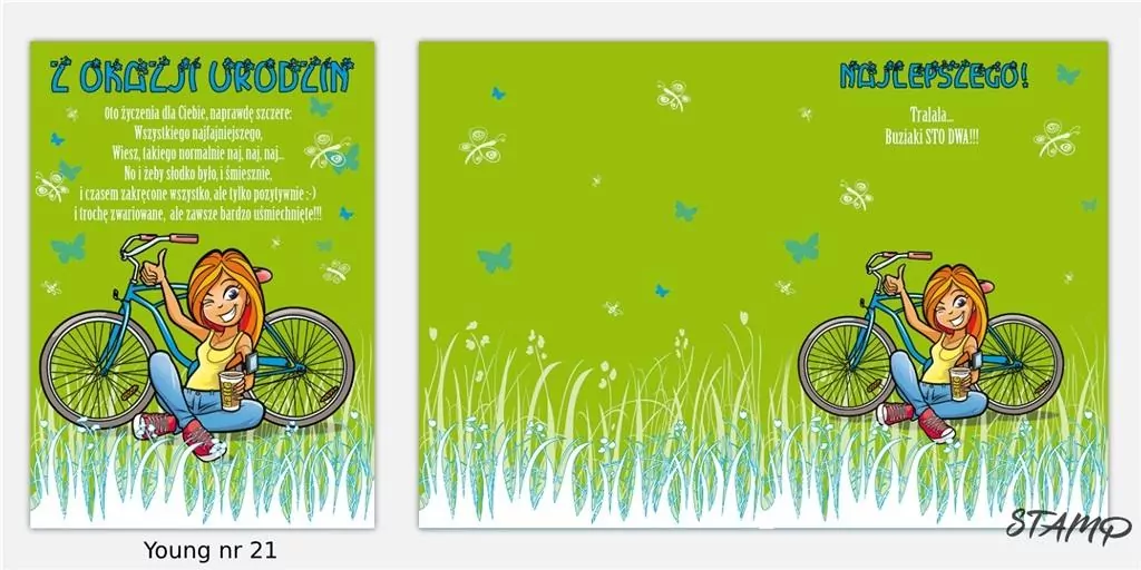 Karnet Young B6 + koperta wzór nr 21 Urodziny - tantis.pl