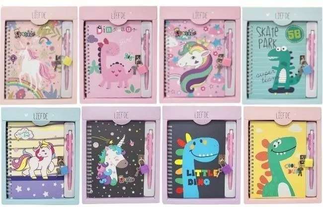 Pamiętnik z kłódką MIX - tantis.pl