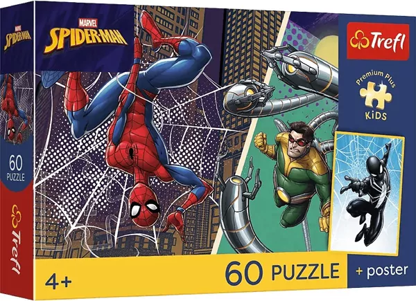 Puzzle 60 Spiderman + plakat TREFL - tantis.pl