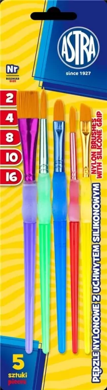 Zestaw pędzli nylonowych 5 sztuk - tantis.pl