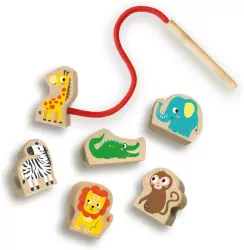 Zwierzęta. Drewniana sznurowanka