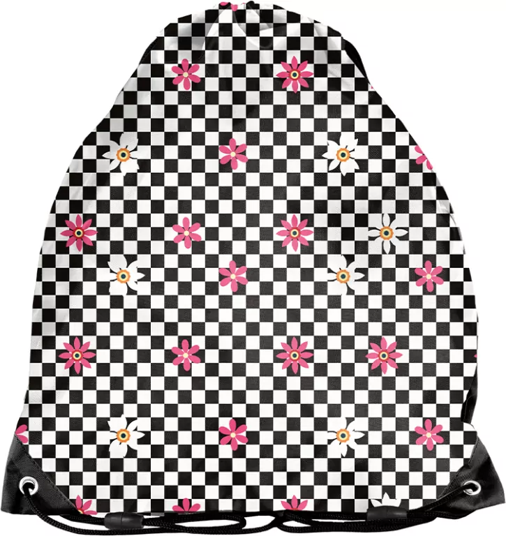 Worek na buty kratka-kwiatki BeUniq BU26RK-712 - tantis.pl