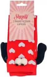 Skarpetki z magnetycznymi łapkami. Czerwone