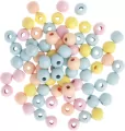 Koraliki drewniane pastelowe 12mm 40g - tantis.pl