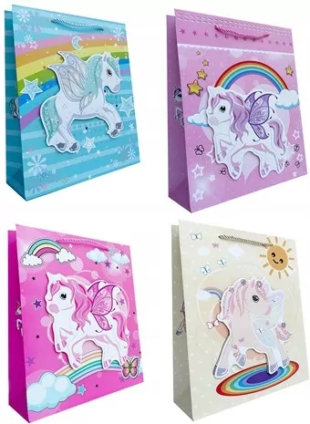 Torebka ozdobna prezentowa JP3073C 18x23x10cm mix cena za 1 szt - tantis.pl