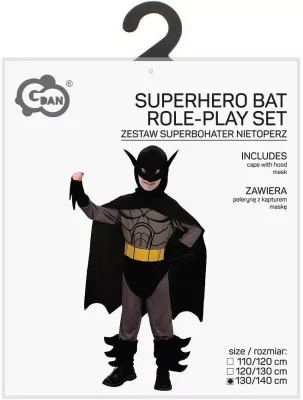 Strój dla dzieci Superbohater Nietoperz 130/140cm