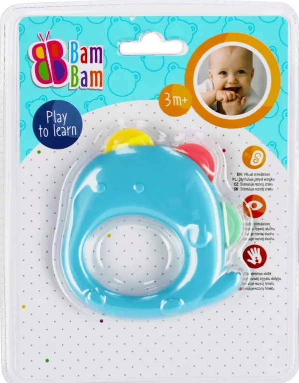 Grzechotka dinozaur pastelowy BAM BAM - tantis.pl