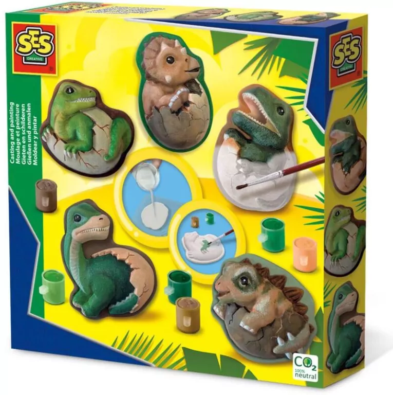 Odlewy gipsowe + farby. Jaja dinozaura - tantis.pl