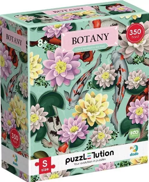 Puzzle Hard-S Botanika: Kwiaty lotosu i ryby - tantis.pl