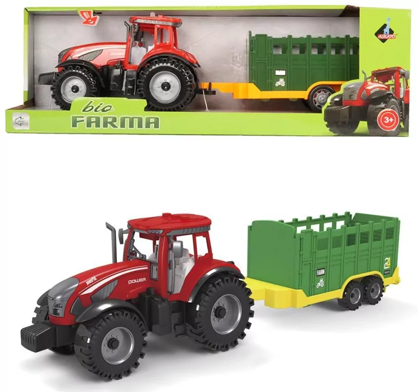 Traktor z zieloną przyczepą - tantis.pl