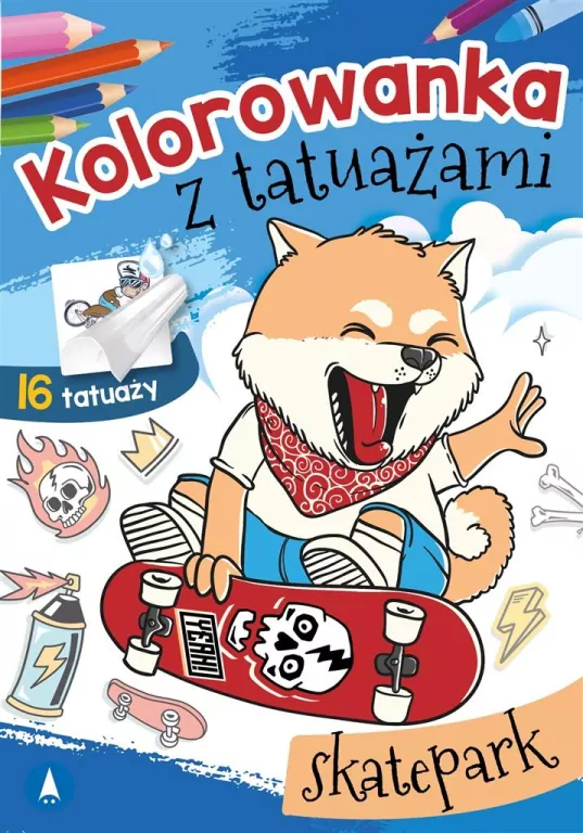 Skatepark. Kolorowanka z tatuażami - tantis.pl