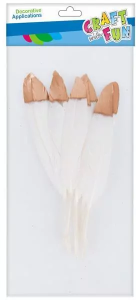 Piórka10-15cm złote 6szt - tantis.pl
