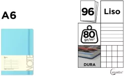Notatnik A6/96K błękitny MIX