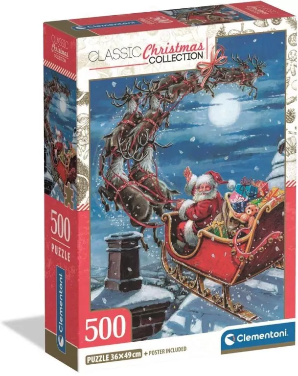Puzzle 500 Xmas Coll. Midnight Sleigh Ride - tantis.pl