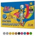 Papier brokat A4 samoprzylepny 10 kartek 8 kolorów - tantis.pl