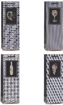 Torebka ozdobna na butelkę 12x36x9cm mix ROZETTE - tantis.pl