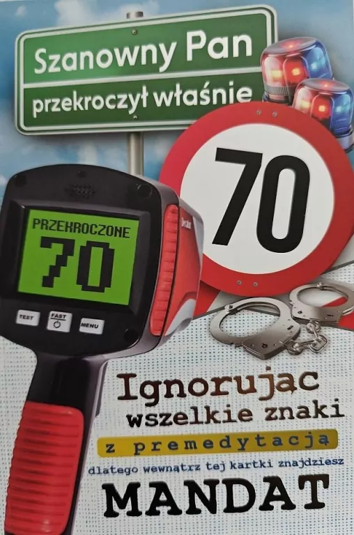 Karnet Urodziny 70 - tantis.pl