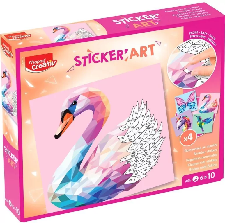 Creativ Sticker Art przyklejanie po numerach MAPED - tantis.pl