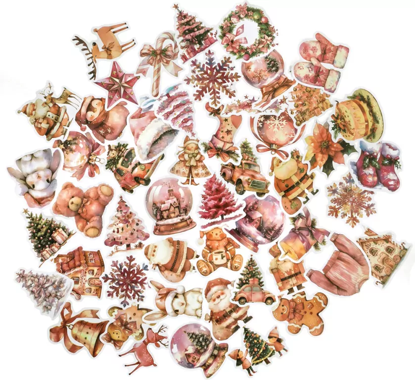 Naklejki winylowe Boże Narodzenie 4-6cm - tantis.pl