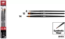 Pędzle syntetyczne zestaw M