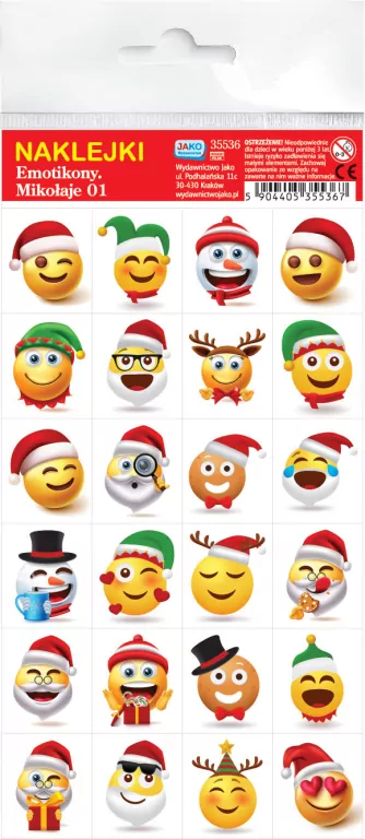 Naklejki. Emotikony Mikołaje - tantis.pl