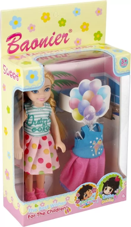Lalka 15 cm + akcesoria, ubranka, mix - tantis.pl