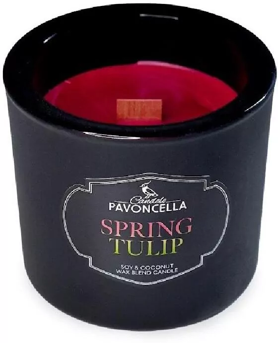 Świeczka sojowa Spring Tulip czarna 170g - tantis.pl