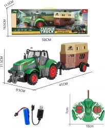 Traktor R/C z przyczepą do przewożenia koni