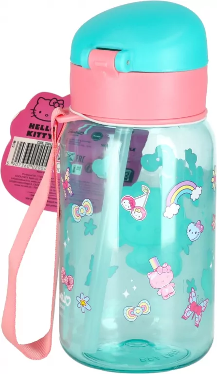 Bidon 500ml Hello Kitty Hugo Light Blue pink - tantis.pl