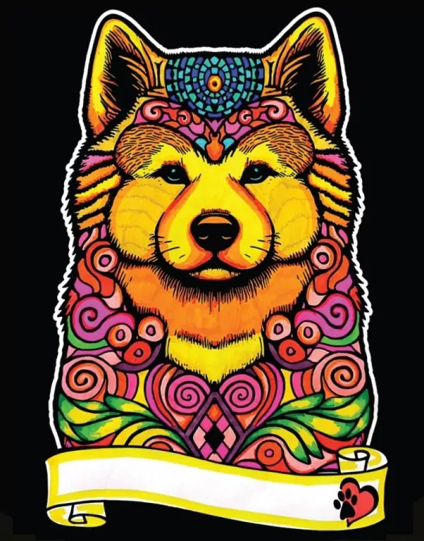 Kolorowanka Welwetowa A4 Akita inu - tantis.pl