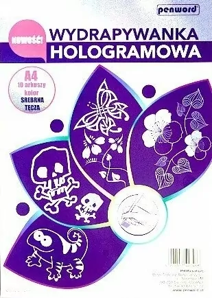 Wydrapywanka hologramowa A4 srebrna tęczowa - tantis.pl